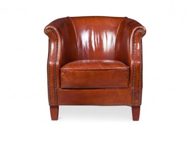 Club Chair Brown Leather One seat