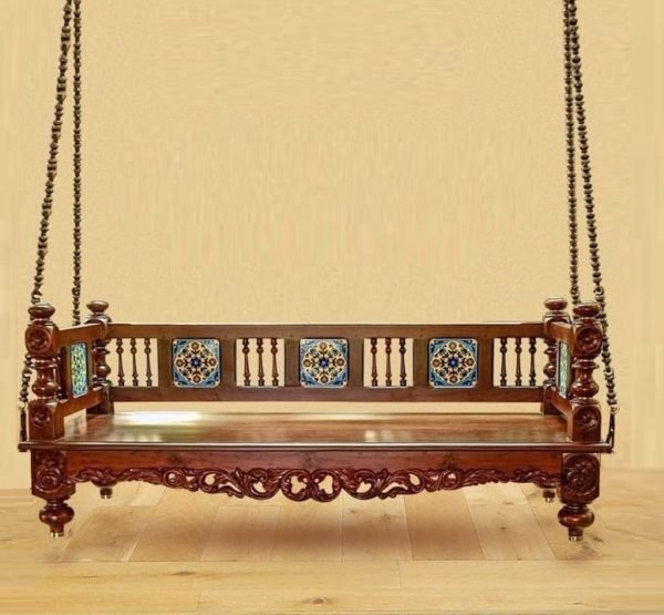 Balcony Swing Wooden With Tile – Asian Art Exports – Bedroom Furniture ...